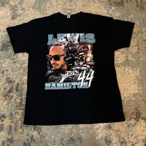 Lewis Hamilton Gildan Black Short Sleeve Racing Tee